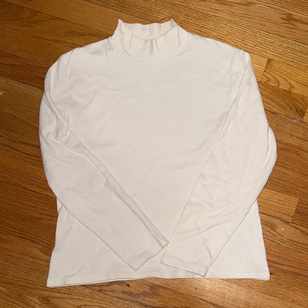 Croft & Barrow Cream Stretch Turtleneck